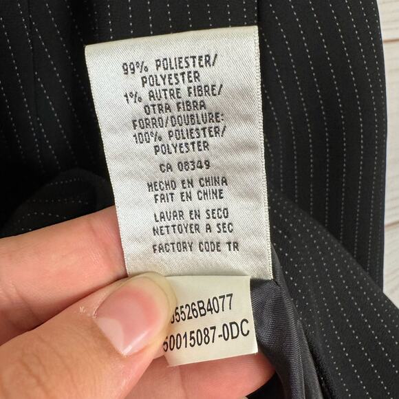 Jones New York Suit Black Striped Two-Button Blazer Size 8 - Picture 6 of 6